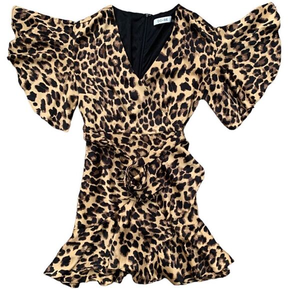 DO+BE Animal Print Wrap Mini Dress LIKE NEW - Picture 6 of 6